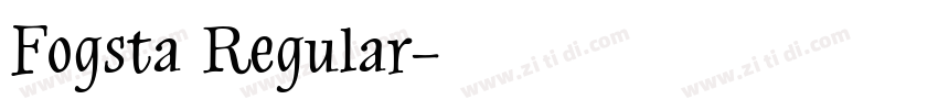 Fogsta Regular字体转换